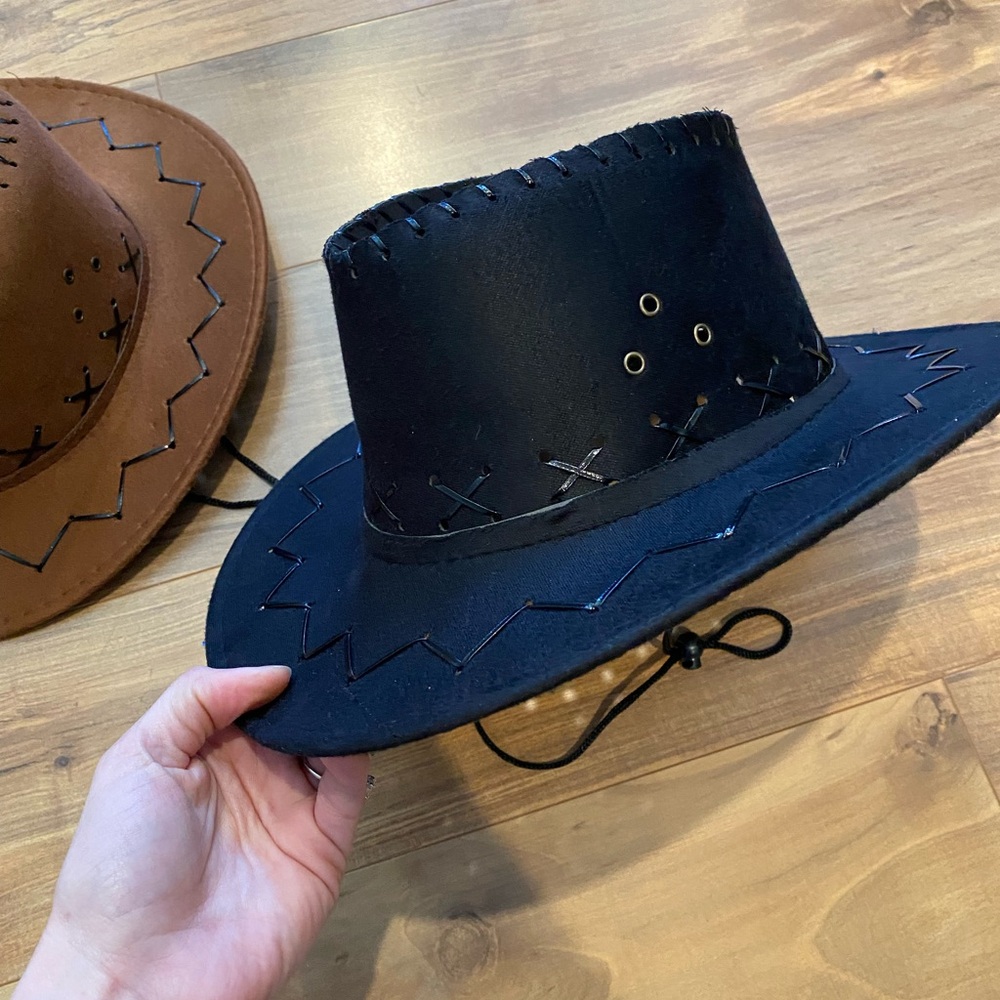 Black and Brown Costume Cowboy Hats - Picture 5 of 6